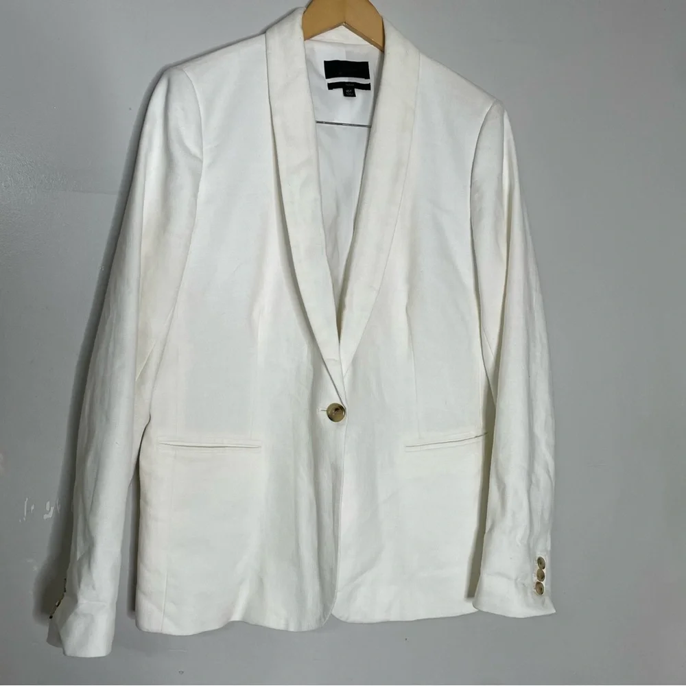J.‎ Crew Parke White Linen Blazer Women's Size 16T